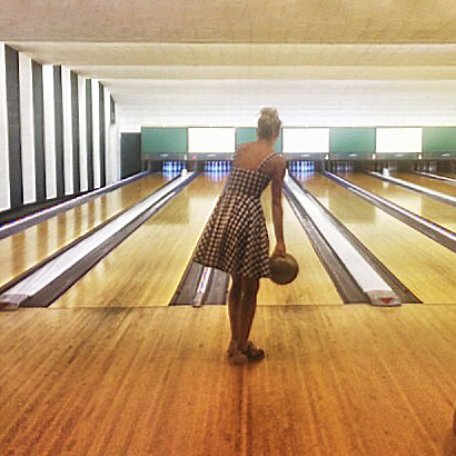Reese Witherspoon bowling at The Greenbrier