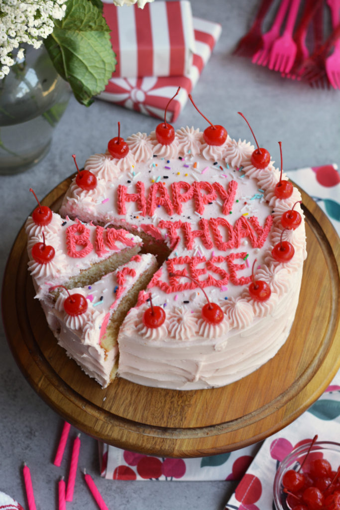 Reese's Cherry Birthday Cake