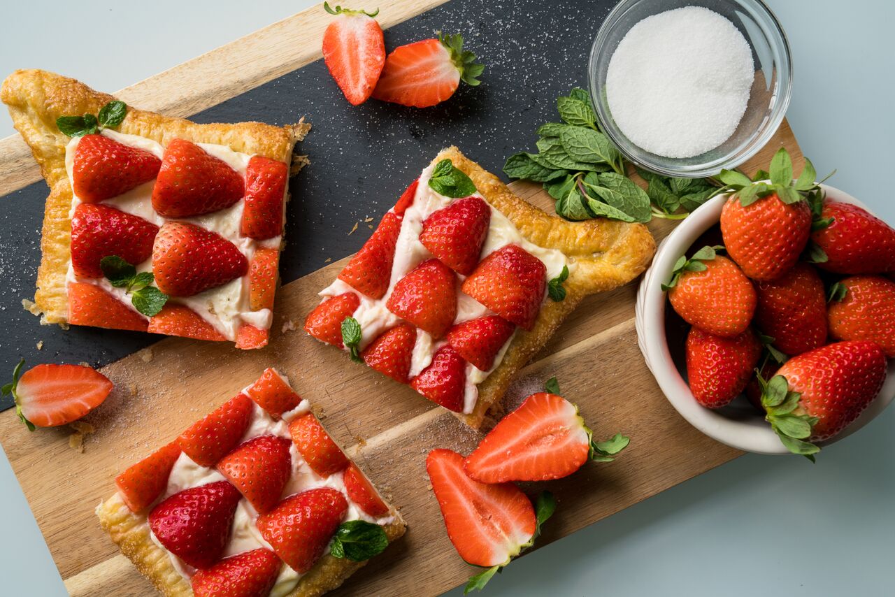 strawberry puff pastry tart recipe