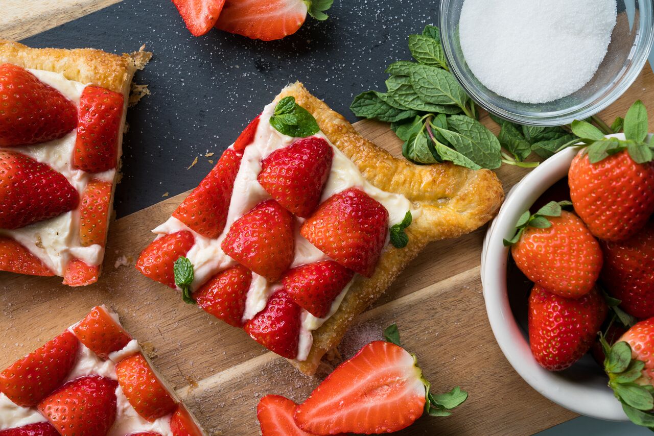 strawberry puff pastry tart recipe