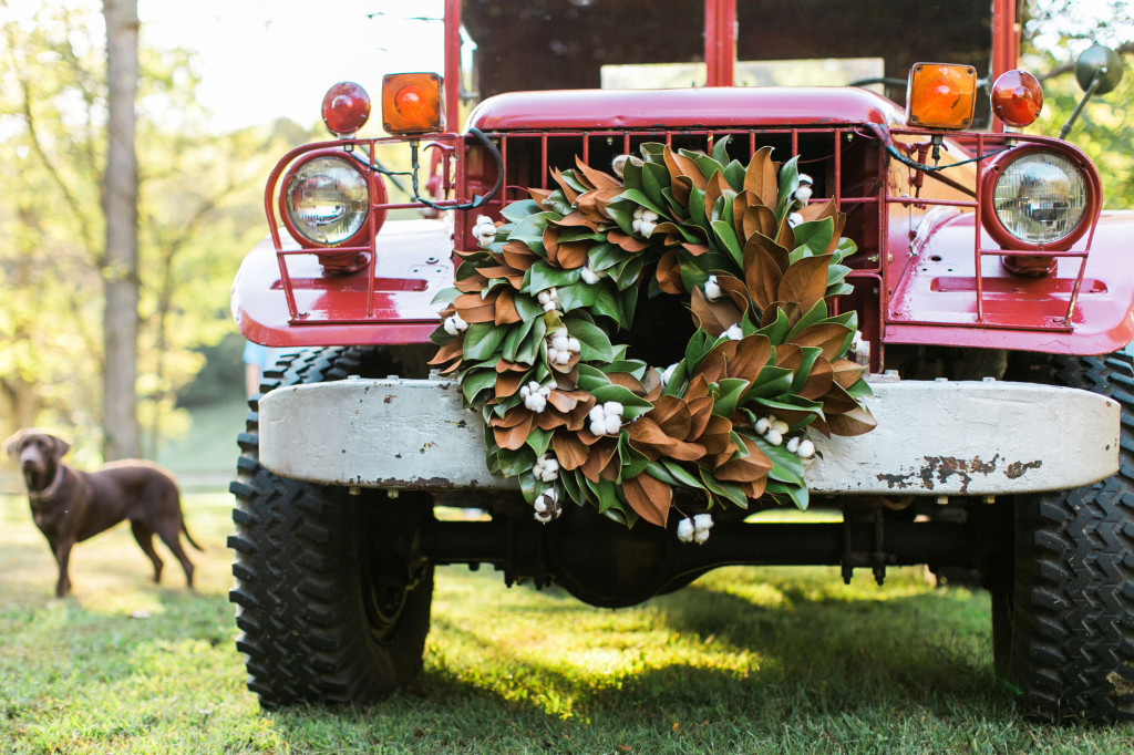 Wreath on a Truck