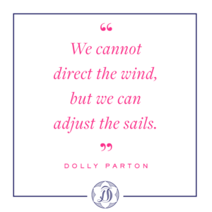 Dolly Parton quote about wind and sails