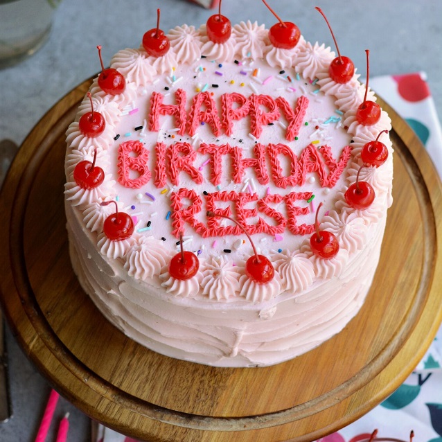 Reese's Cherry Birthday Cake