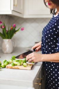 shaved brussel sprout and kale salad